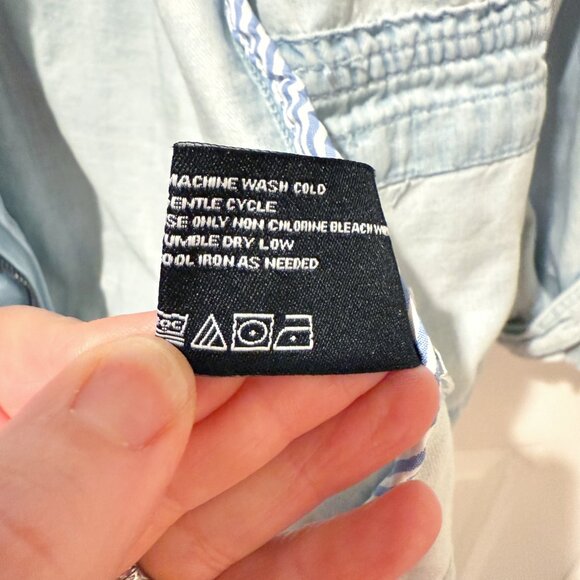 Altar'd State 100% Cotton Denim Utility Field Safari Pockets Military Jacket S - Picture 8 of 14